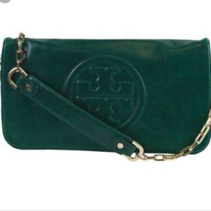 TORY BURCH green clutch